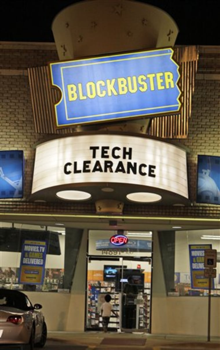 Troubled video-rental chain Blockbuster has filed for bankruptcy and  plans to keep stores and kiosks open as it reorganizes.